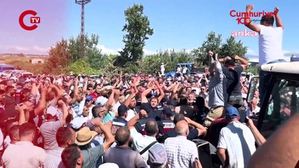 Domates üreticilerinin eylemine müdahale