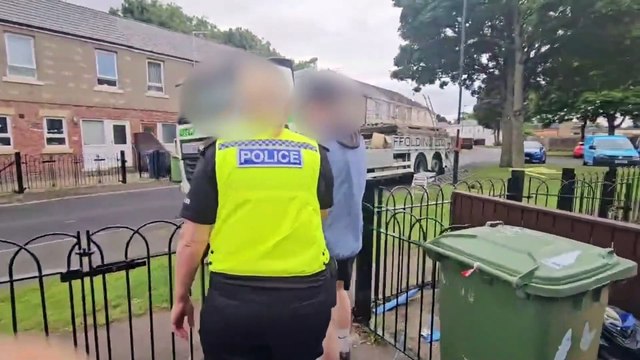 Arrest footage issued by Northumbria Police after Sunderland disorder