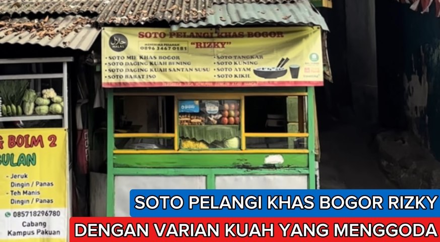 Soto Pelangi khas Bogor Rizky dengan Variasi Kuah yang Menggoda Selera