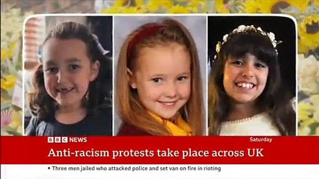 Antiracism protests take place across England after violent unrest BBC News