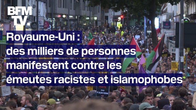 Royaume-Uni: des milliers de personnes ont manifesté contre les émeutes d'extrême droite