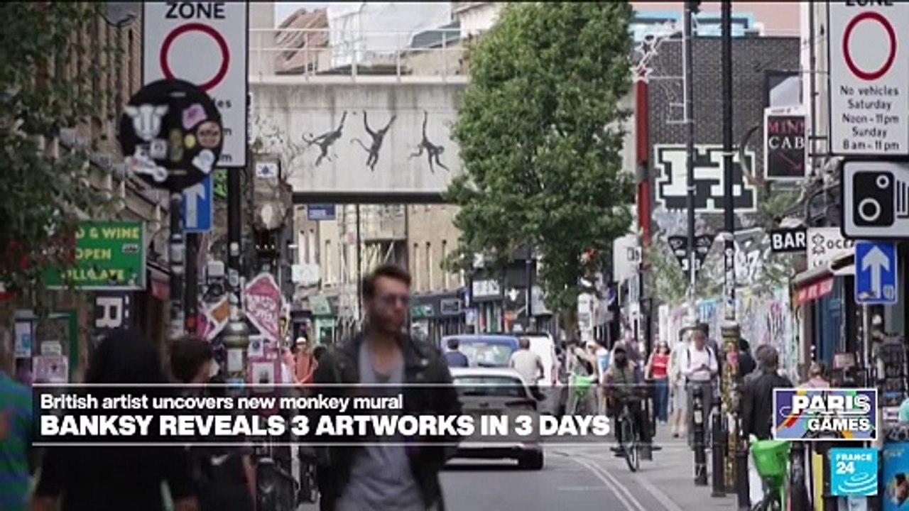 Banksy reveals three new artworks in three days
