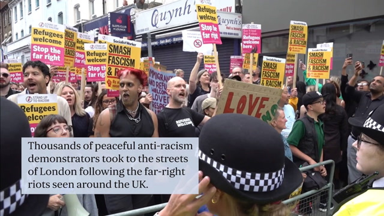Met chief hails ‘show of unity’ in London against far-right riots