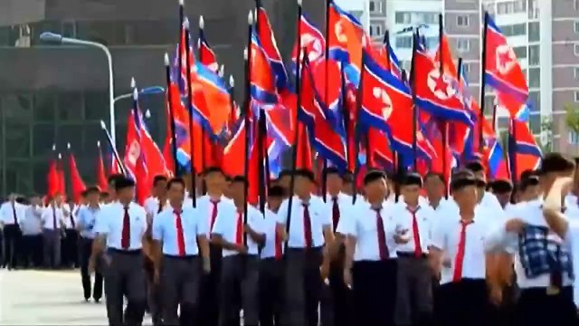 Realizado ato de partida da Brigada de Choque de Jovens Heróis Paektusan ao campo de ressarcimento de danos na província de Pyongan Norte