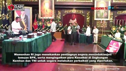 Wakasau Hadiri Penyerahan LHP BPK RI Atas Laporan Keunagan tahun 2023 Pada Kemhan RI