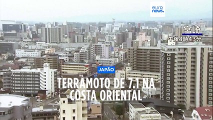 Terramoto de magnitude 7.1 atinge o sul do Japão