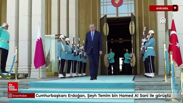 Cumhurbaşkanı Erdoğan, Katar Emiri Şeyh Temim bin Hamed Al Sani ile görüştü