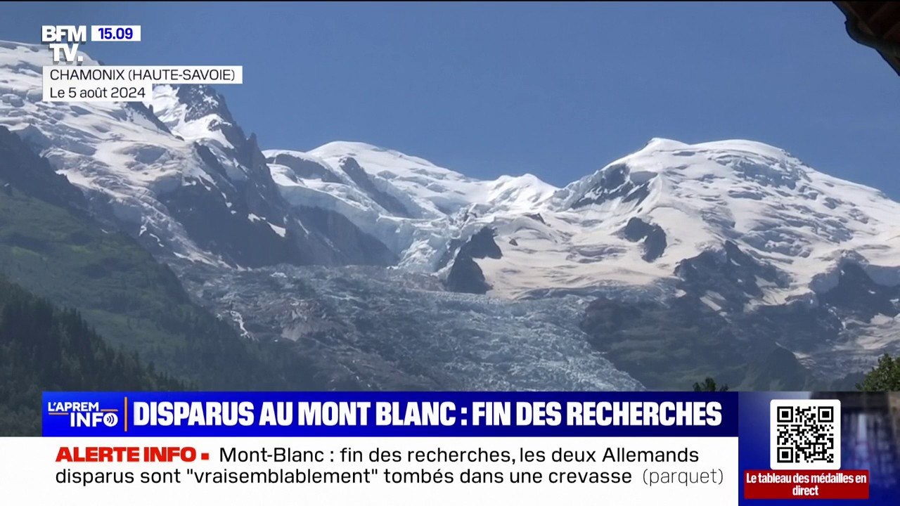 Mont-Blanc: les recherches des deux Allemands portés disparus arrêtées