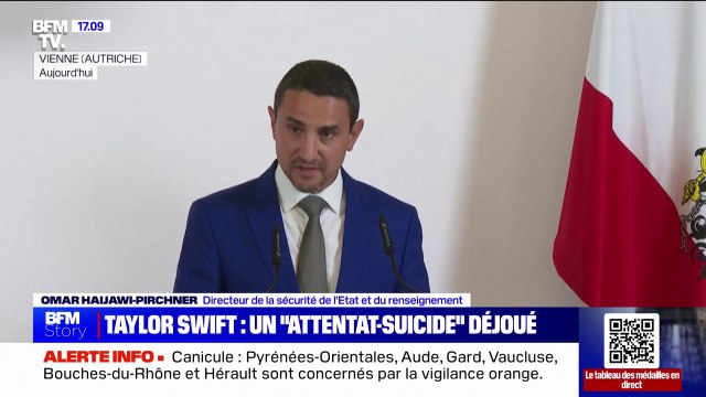 Omar Haijawi-Pirchner (directeur de la sécurité de l'État et du renseignement) sur le projet d'attentat visant les concerts de Taylor Swift à Vienne: Le suspect a déclaré qu'il voulait commettre un attentat à l'aide d'explosifs et d'armes blanches