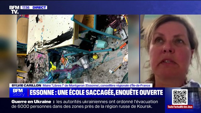 On a à peu près une estimation de 50.000 euros de dégâts : Sylvie Carillon, maire de Montgeron, dans l’Essonne, affirme qu'il y a eu une vraie volonté de saccager l'école