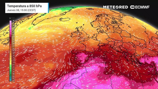 La 4º ola de calor viene acompañada de calima, generalizará los 40 ºC y provocará tormentas secas y algunos chubascos localmente fuertes en montaña