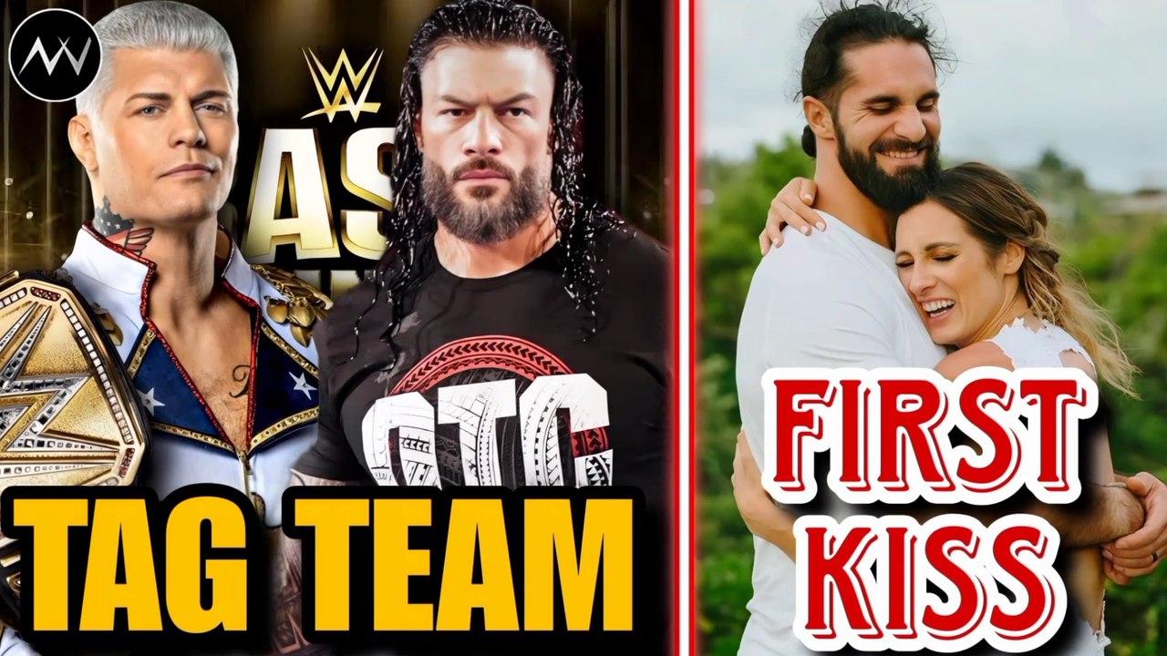 Roman Reigns & Cody Rhodes tag team , Becky Lynch and Seth Rollins first kiss , Amazing WWE stat