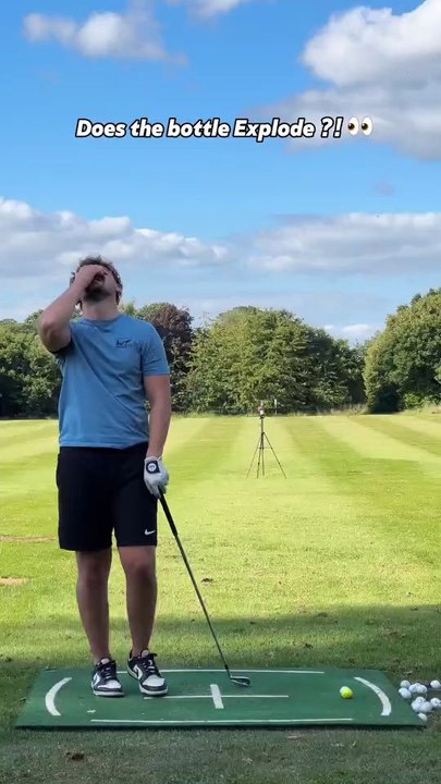 The Man Playing Golf By Hit A Bear Bottler But No Touch By Bording...!!