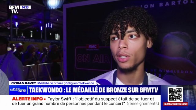 Mon objectif, c'est être médaillé d'or aux Jeux olympiques : vainqueur de la médaille de bronze en taekwondo (-58 kg), Cyrian Ravet a déjà le regard tourné vers Los Angle