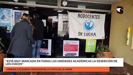 Está muy marcada en todas las unidades académicas la deserción de los chicos