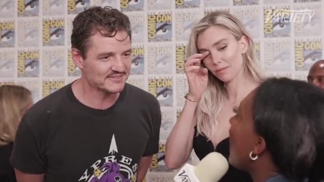 Pedro Pascal and Vanessa Kirby | San Diego International Comic-Con Marvel Press Line