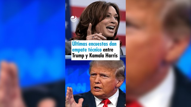 Últimas encuestas dan empate técnico entre Trump y Kamala Harris