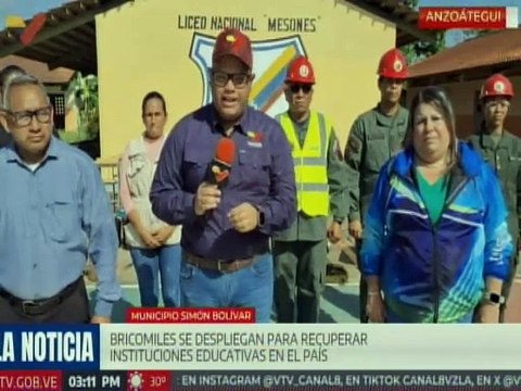 Bricomiles rehabilitan la U.E “Liceo Bolivariano Mesones” en el edo. Anzoátegui