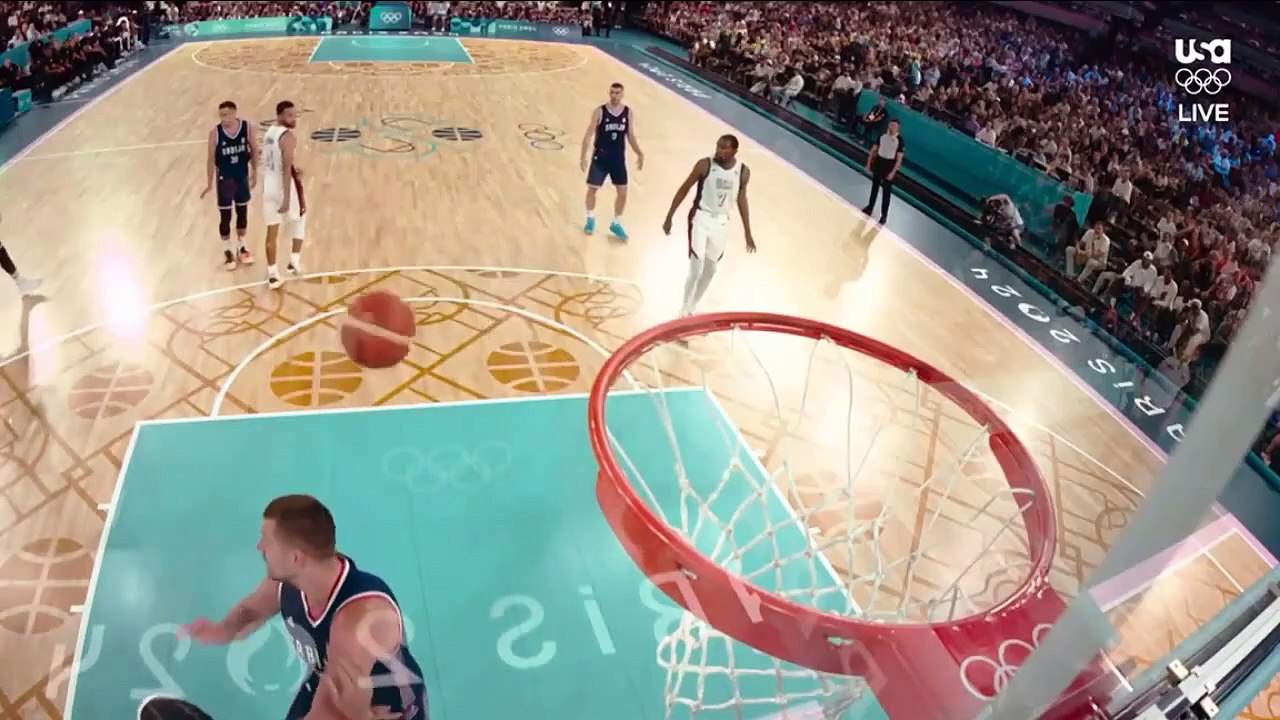 Team USA vs Serbia Basketball game highlights Half 1-2 _ final at Paris 2024 Olympics
