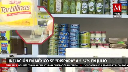 Inflación en México aumentó a 5.57% en julio, aumentando el costo del jitomate, según Inegi