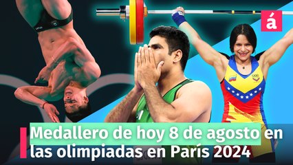Medalleros en las olimpiadas París 2024, hoy 08 de agosto, camino a la recta final