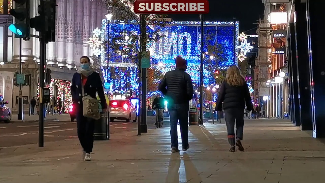 London City Walk 4K| England Central London Night and raining View|