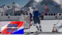 Ice Hockey, isinagawa sa isa sa mga pinakamataas na lugar sa Europe | Unang Balita