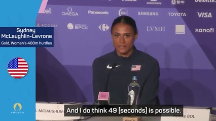 49 seconds 'is possible' - McLaughlin-Levrone after breaking 400m hurdles world record