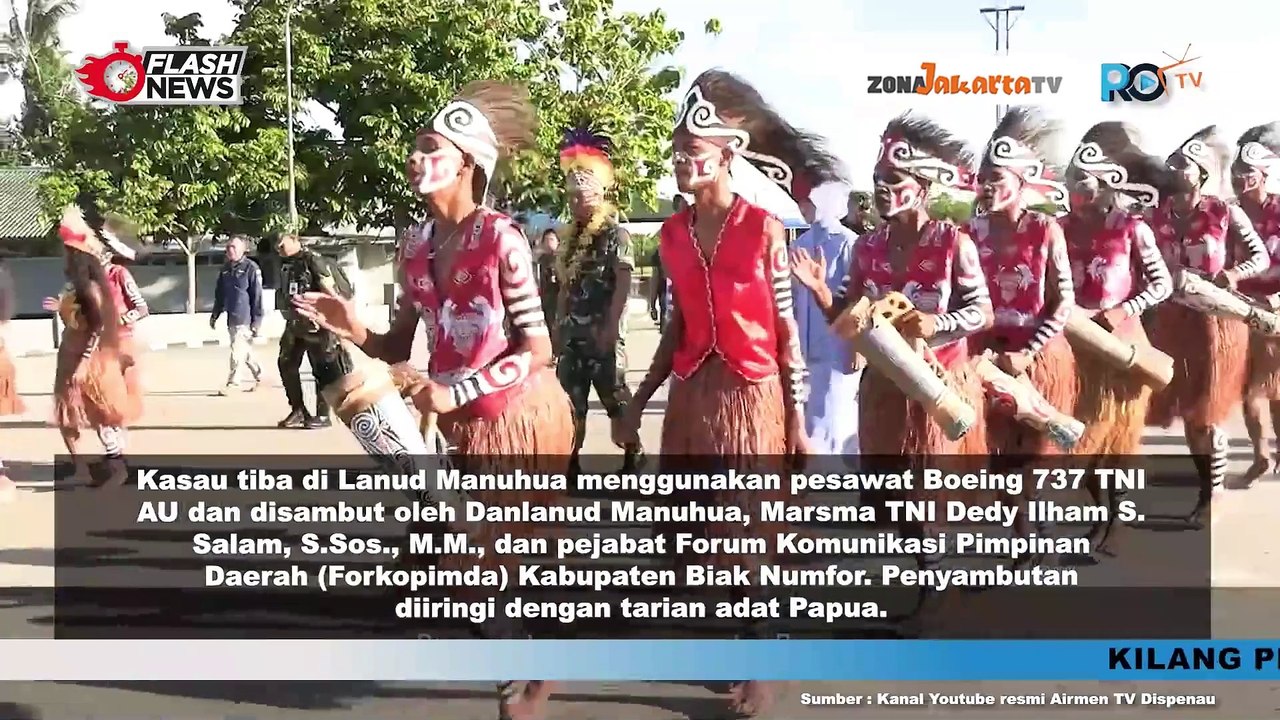 KASAU TINJAU KESIAPAN SATUAN DALAM KUNJUNGAN KERJA KE LANUD MANUHUA