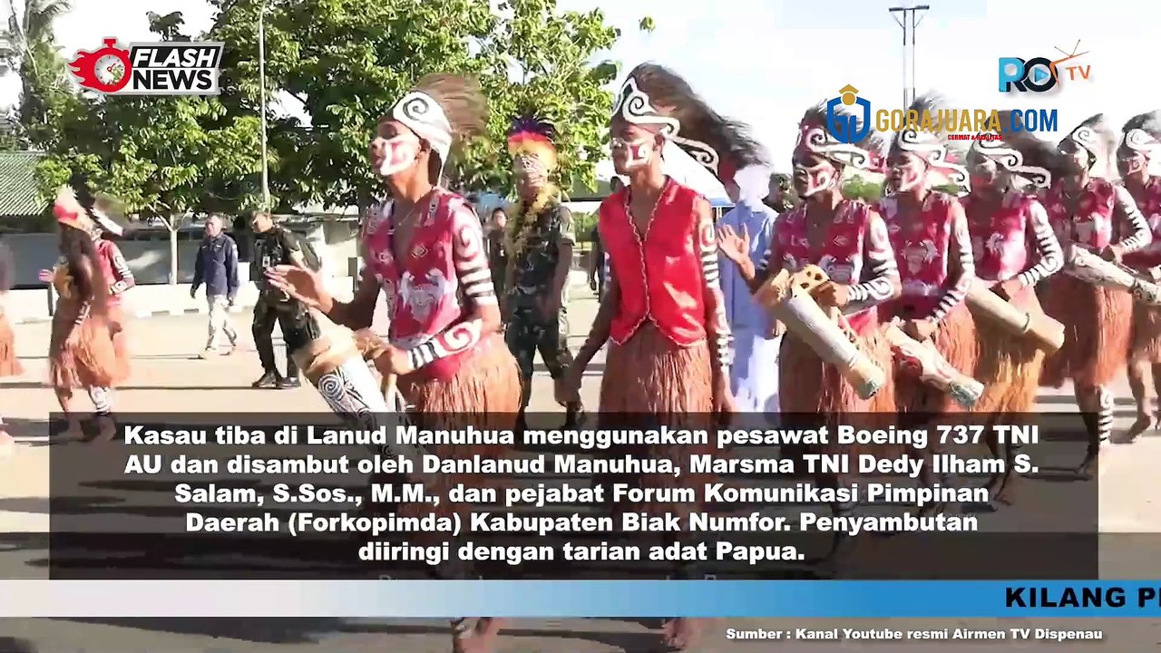 KUNKER KE LANUD MANUHUA, PAPUA KASAU MARSEKAL TNI M. TONNY HARJONO 2024  TINJAU KESIAPAN SATUAN
