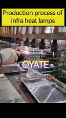 Real shot of the twin tube carbon fiber heat lamps production process