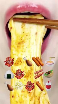 ASMR CHICKEN FEET EMOJI FOOD 닭발 이모지 먹방 (sped up)