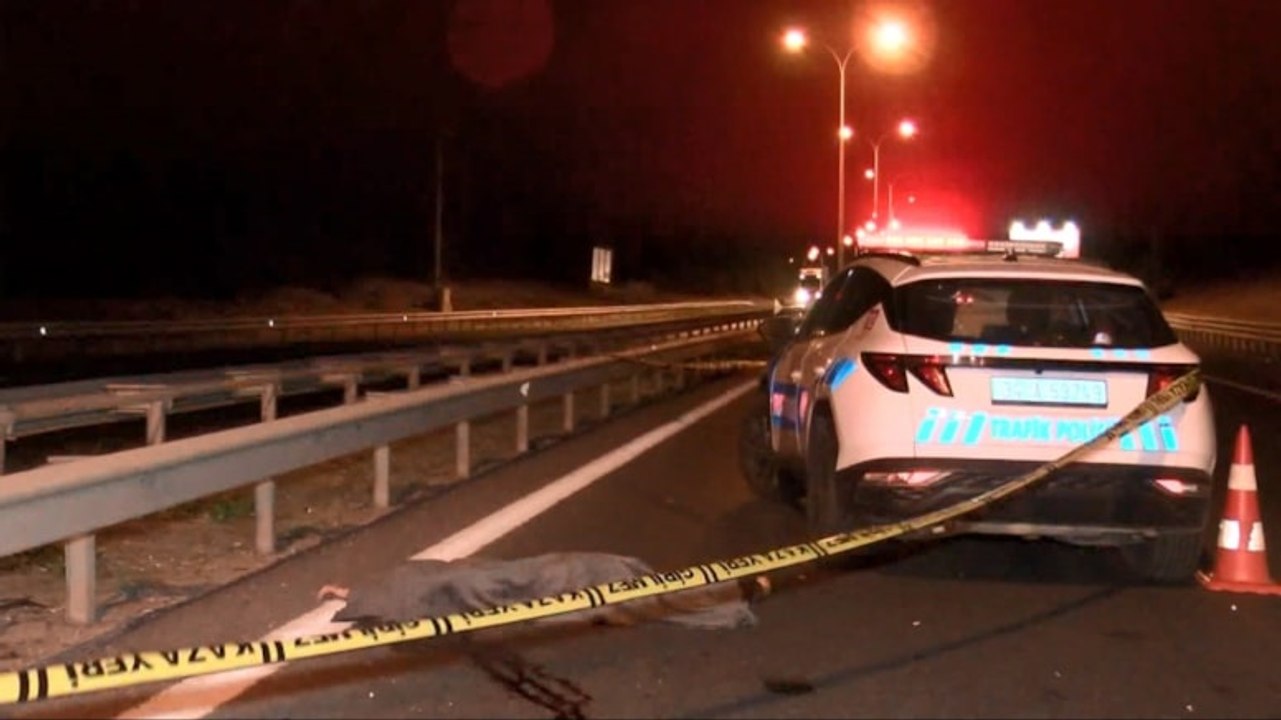 TEM'de yolun karşısına geçmeye çalışan yaya, otomobilin çarpması sonucu öldü