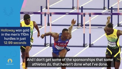 Descargar video: The USA 'doesn't want my talent!' - Holloway's big rant after winning 110m hurdles