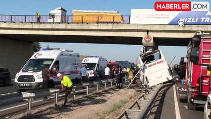 Ankara'da yolcu otobüsü köprünün ayağına saplandı! 11 kişi öldü, 24 kişi yaralandı