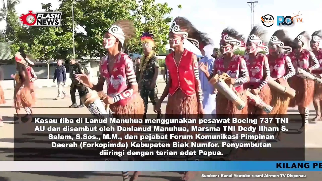 Meningkatkan Kesiapan Satuan, Kasau Marsekal TNI M. Tonny Harjono Gelar Inspeksi di Lanud Manuhua Papua