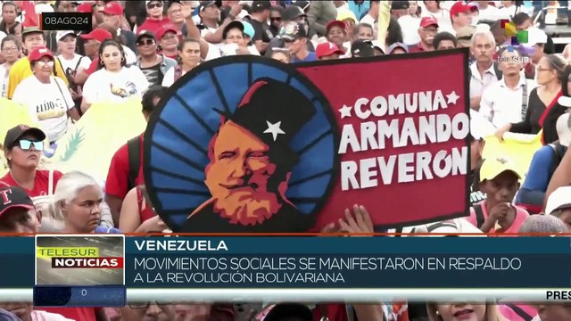 Movimientos sociales marcharon en respaldo al presidente reelecto Nicolás Maduro