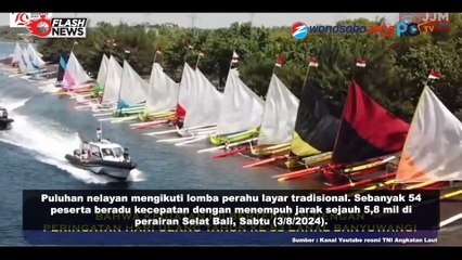 Lanal Banyuwangi Rayakan HUT ke-53 dengan Lomba Perahu Layar Tradisional