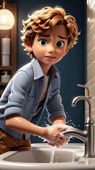 Leo, a 10-year-old, washing hands  (1)