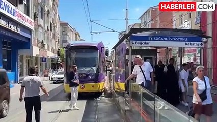 Soğanlı-Bağcılar tramvay seferleri bir binanın yıkılma tehlikesi nedeniyle durduruldu