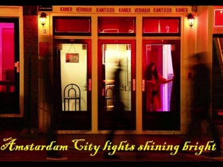 Amsterdam City lights shining bright