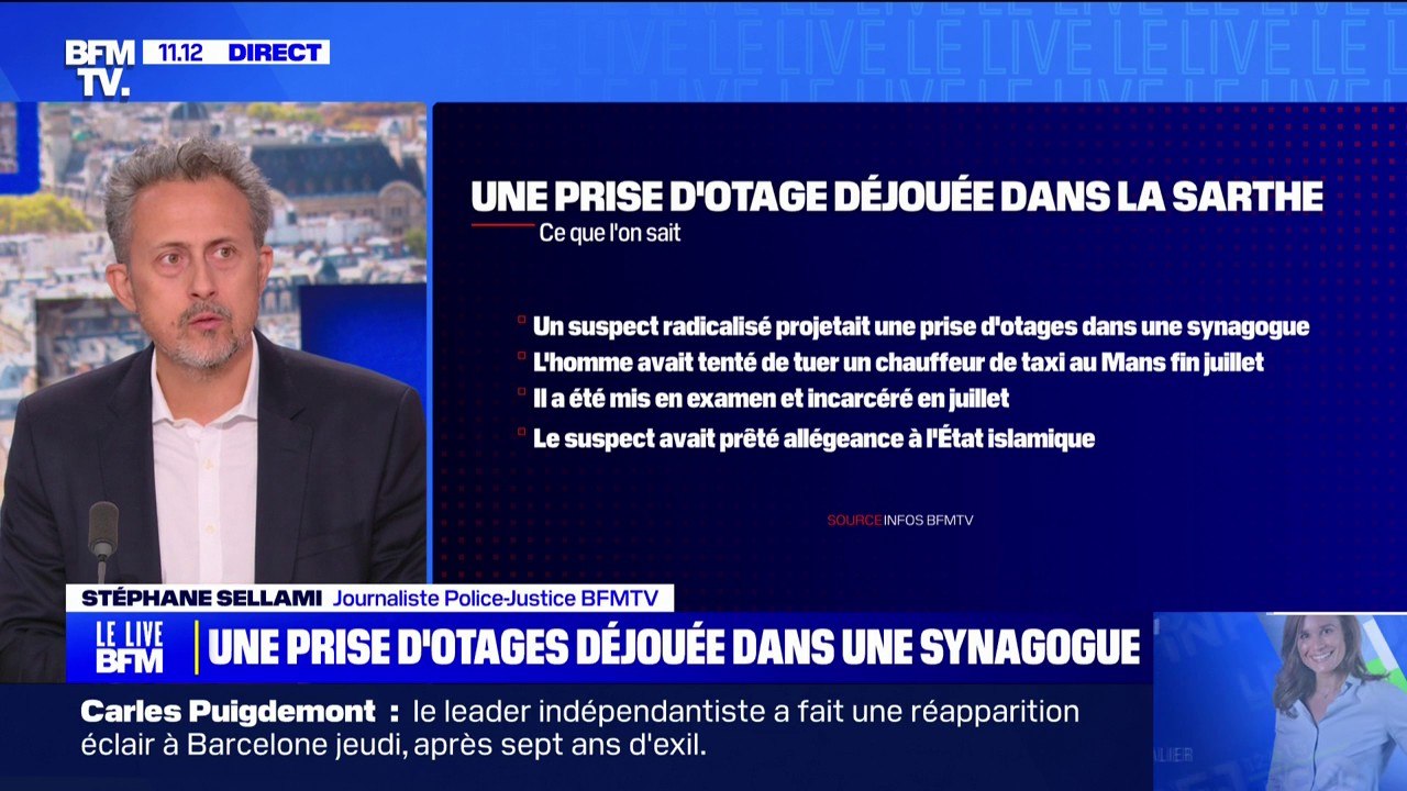 Taxi agressé dans la Sarthe: le suspect radicalisé projetait une prise d’otages dans une synagogue