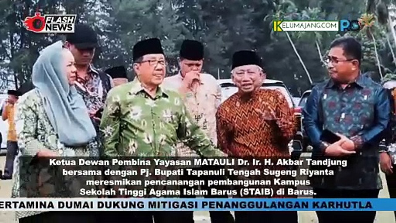 Akbar Tandjung Resmikan Pencangangan Pembangunan Kampus Sekolah Tinggi Agama Islam di Barus Tapanuli Tengah