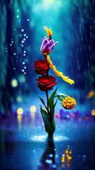 chase for rain drop#shorts#dancig flwor #dailymotion#waterfairy#nature abstract#flower#art#ai