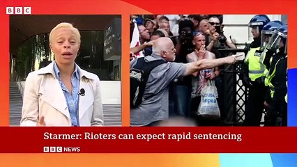 Thousands of UK police ready as rioters warned they will be dealt with quickly | BBC News