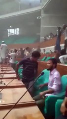 Parliament of Bangladesh destroyed by students