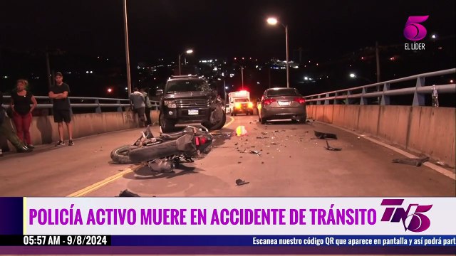 Policía muere en accidente de tránsito