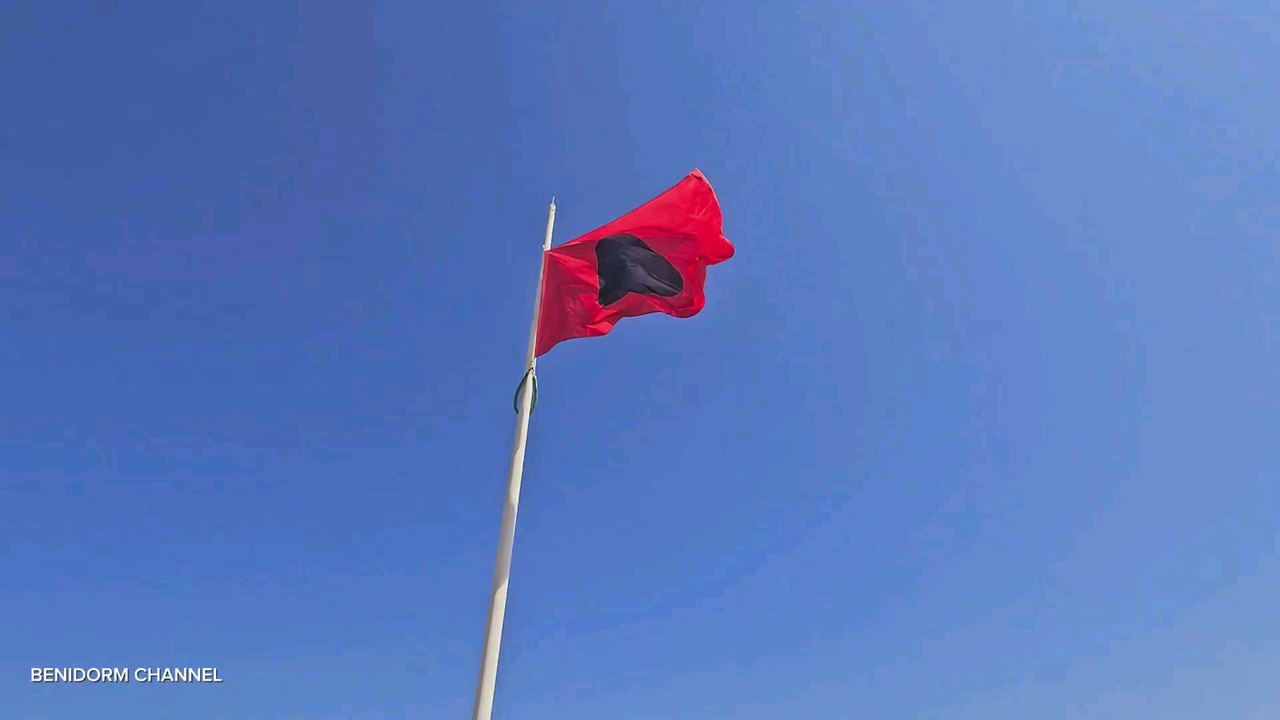 Red Flag at Benidorm Beach