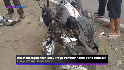 Adu Moncong dengan Isuzu Traga, Pemotor Honda Vario Terkapar Tak Sadarkan Diri di Tengah Jalan