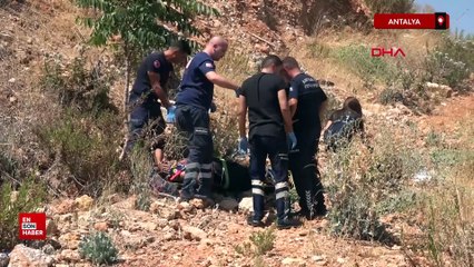 Antalya'da tuvalet ihtiyacını gidermek isterken 30 metrelik uçuruma yuvarlandı